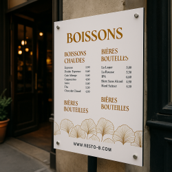 Menu - Affichage extérieur