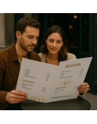 Menus imprimés sur polypropylène